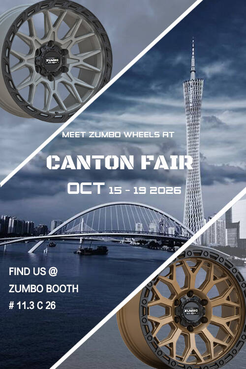 ZUMBO Wheels Canton Fair 2026 invitation card — offroad alloy wheel and performance wheel manufacturer, Booth 11.3 C 26